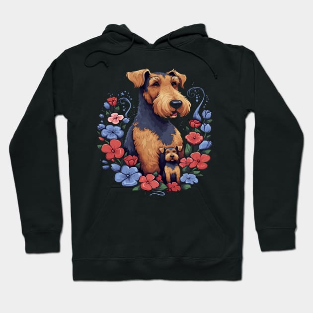 Airedale Terrier Mothers Day Hoodie by JH Mart